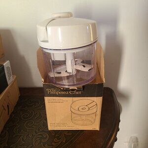 Pampered Chef Manual Food Processor 2581 Used Once With Box & Instructions